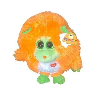 Ty Monstaz Chester Plush Toy, Orange/Green, medium 8” collectable & rare